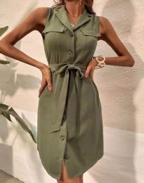 Šaty - kód 6236 - olivově zelená