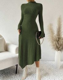 Šaty - kód 33155 - olivově zelená
