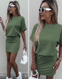 Šaty - kód 7658 - olivově zelená