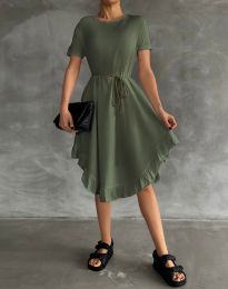 Šaty - kód 30800 - olivově zelená