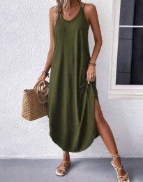 Šaty - kód 6742 - 2 - olivově zelená
