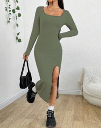 Šaty - kód 3335 - olivově zelená