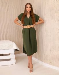 Šaty - kód 55830 - olivově zelená