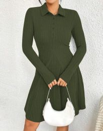 Šaty - kód 3257 - olivově zelená