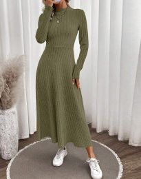 Šaty - kód 33022 - olivově zelená
