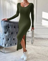 Šaty - kód 330600 - olivově zelená
