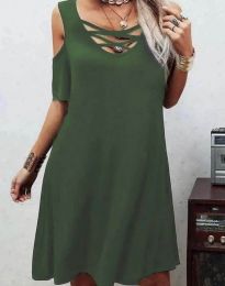 Šaty - kód 72544 - 4 - olivově zelená
