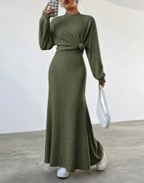 Šaty - kód 32999 - olivově zelená