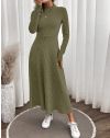 Šaty - kód 33022 - olivově zelená